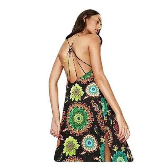 Desigual Women's Long HAWAII Sundress Dress Large - Picture 4 of 9